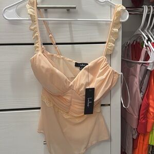 Blush Pink Lace Bodysuit